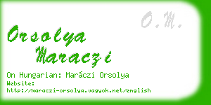 orsolya maraczi business card