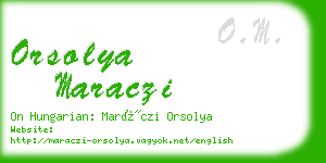 orsolya maraczi business card